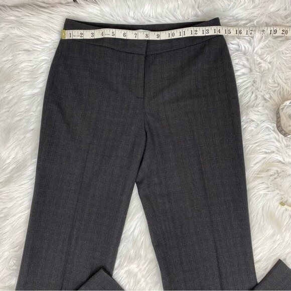 T Tahari Womens Size 2 Charcoal Gray Crosshatch Dress Pants Straight Leg Stretch - Picture 14 of 14